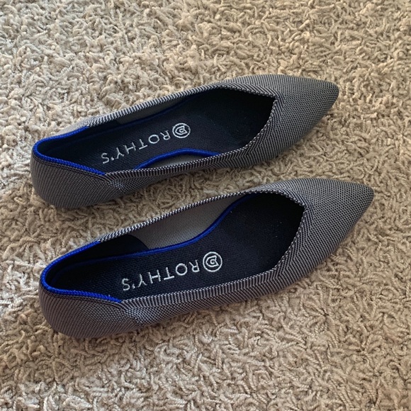 Rothy’s The Point Grey Heathered Pointed Toe Flats, size 8 - Picture 3 of 6